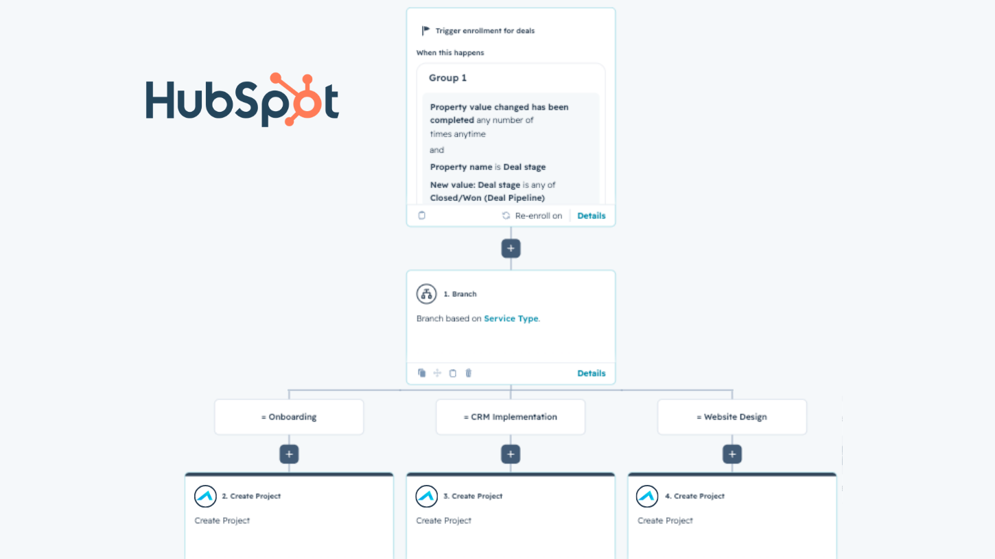 Opret automatisk onboarding-projekter, når en aftale indgås